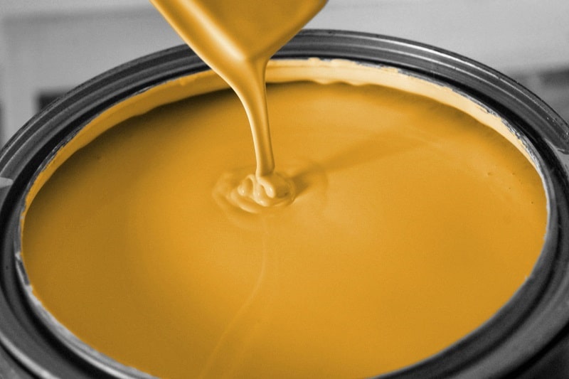 bucket of gold paint